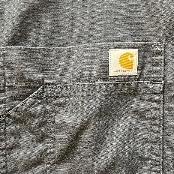 Carhartt Pewter Utility Scrub Top Textured Cotton Sz L - Picture 8 of 9